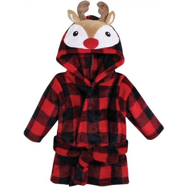 Hudson Baby Unisex Baby Plush Animal Face Bathrobe  Rudolph  0-9 Months
