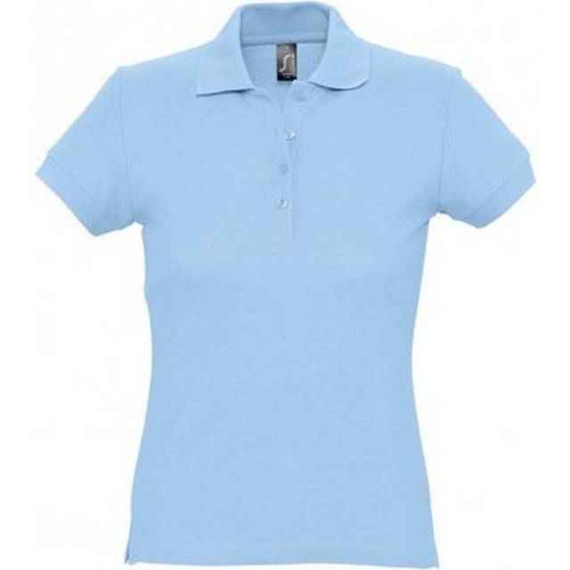 (L, Sky Blue) SOLS Womens/Ladies Passion Pique Short Sleeve Polo Shirt