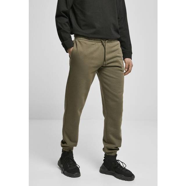 Urban Classics Mäns grundläggande sweatpants 2.0 fritidsbyxor, mörk oliv, XXS