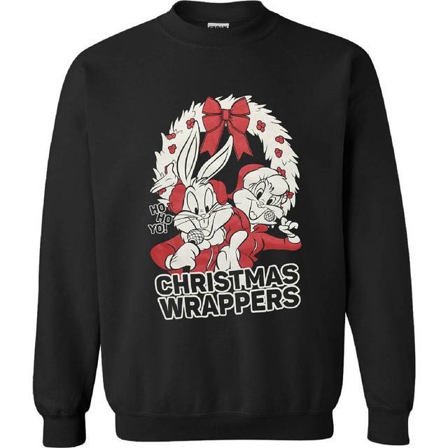 Warner Brothers Men's Bugs Bunny Christmas Jumper - Black - XXL