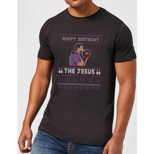 The Big Lebowski Happy Birthday The Jesus Men's T-Shirt - Black - L