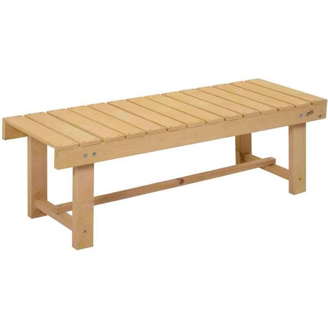 Outsunny 1.1M Outdoor Garden Bench Patio Loveseat Fir Solid Wood 2 Person