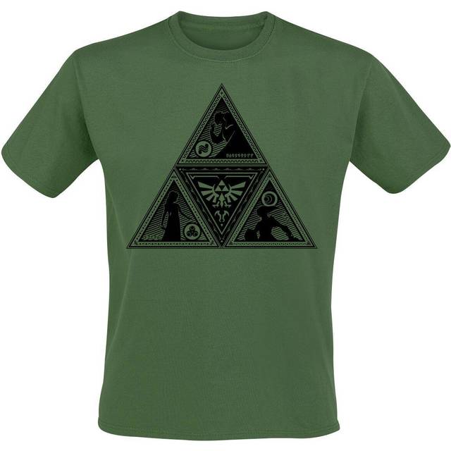 The Legend Of Zelda - gaming T-shirt - Triforce - S XXL - för Herr - mörkgrön