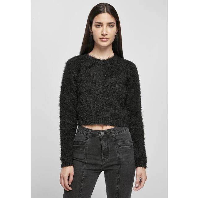 Urban Classics - Cropped Feather White Sand - Pullover - white - XS - 51% Polyamide, 49% Polyacryl,Knitwear