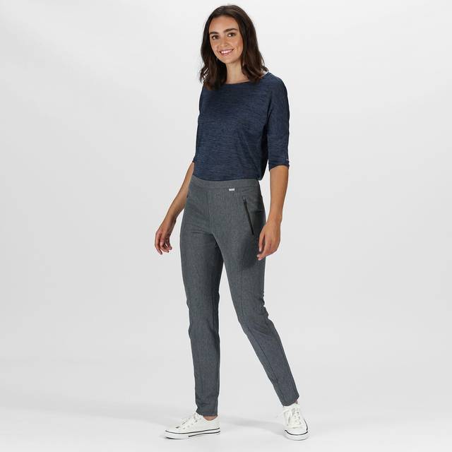 (12S UK, Seal Grey Marl) Regatta Womens/Ladies Pentre Kimberley Walsh Stretch Walking Trousers