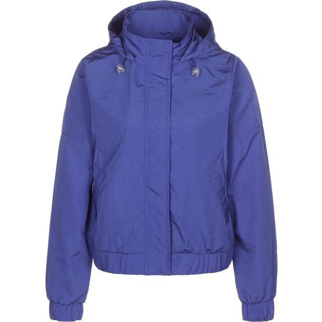 Urban Classics Damjacka, överdimensionerad vindjacka, glänsande crinkle nylonjacka, damvindjacka med breda ärmar för kvinnor, i 2 färger, storlekar XS – 5XL, Sporty Blue, XS