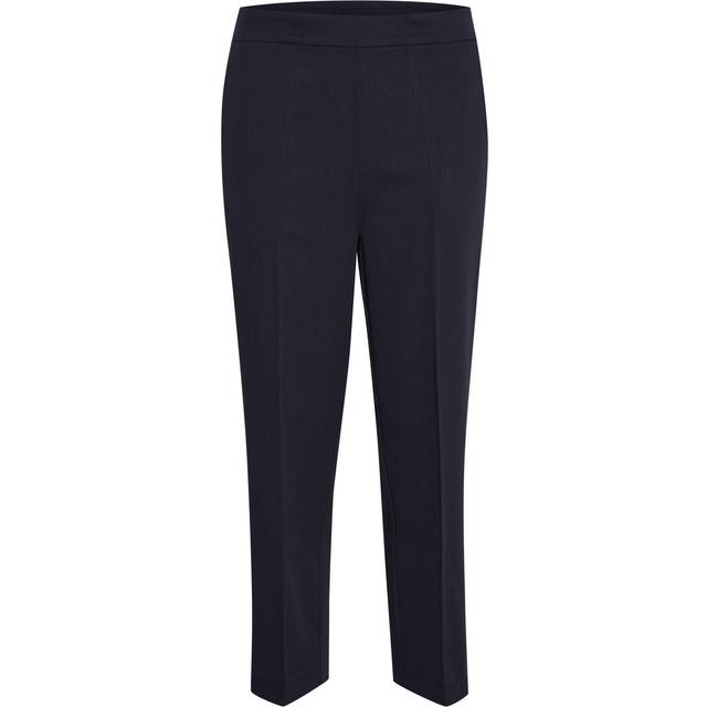 Women's crop Trousers KAFFE Sakura HW - Bleu - 34