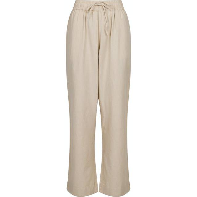 Neo Noir, Byxor, Dam, XS, Bomull, Sonar Linen Wide Leg Pants - beige (XS)