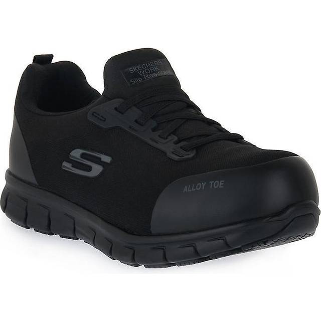 Skechers Sure Track Jixie Black Safety Casual Shoes for Women - Size 5