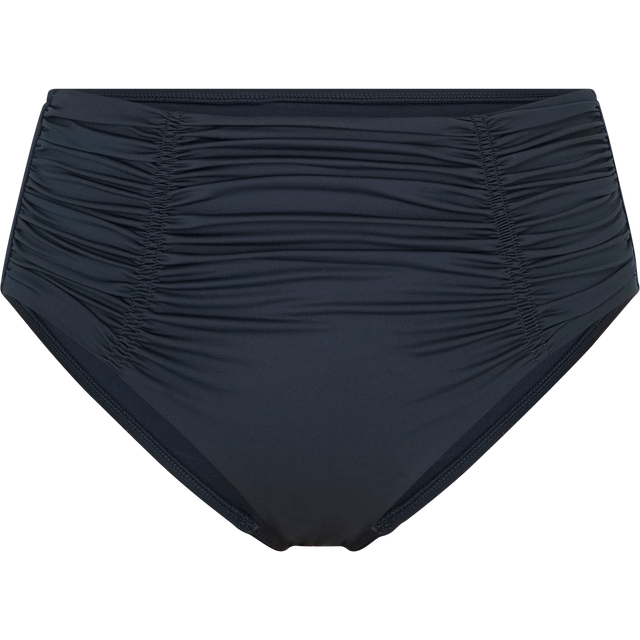 Collective Gathered Front Retro Bikini Bottoms in Black - UK 10