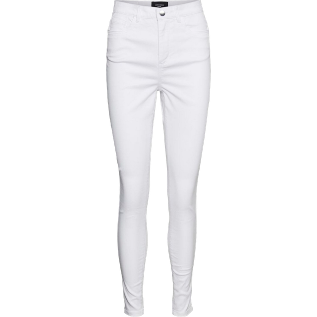 Vero Moda Womens Sophia High Waist Skinny Jeans in White Cotton - Size 6 Regular