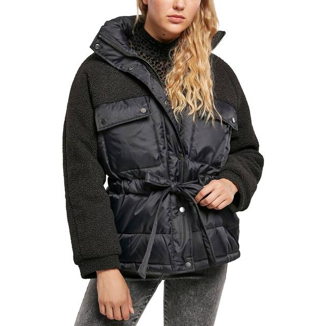 Jacket woman Urban Classics sherpa mix puffer - Noir