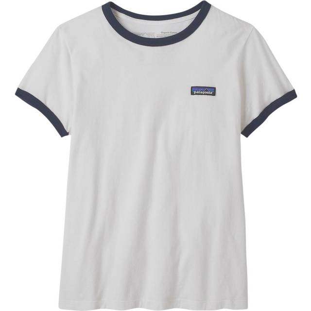 T-shirt Patagonia P-6 Label Organic Ringer Tee White L (L)