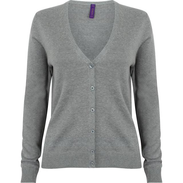 (XS, Black) Henbury Womens/Ladies V-Neck Button Up Cardigan