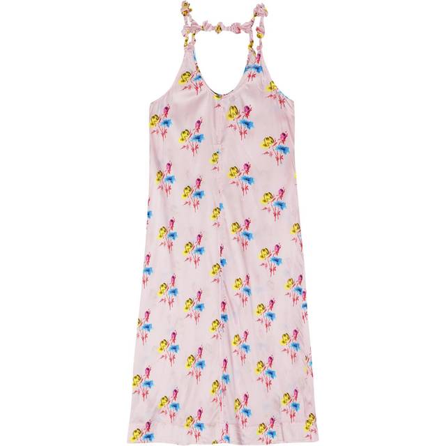 Ganni Strap Silk-Blend Midi Dress