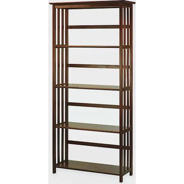 Casual Home 310-61 Mission Style 5-Shelf Bookcase - White