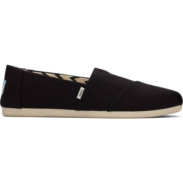 TOMS Women's Alpargata - Canvas Espadrille in Black Recycled Cotton, Size 3