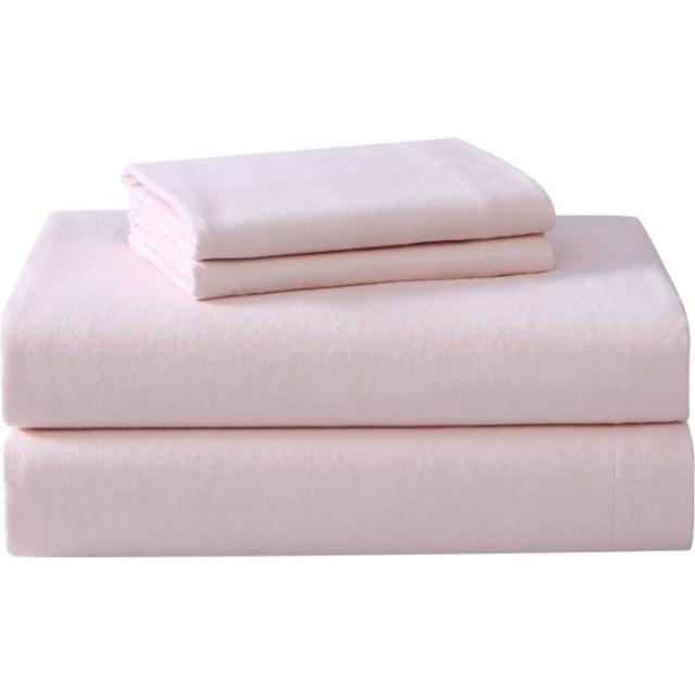 Laura Ashley Home - Queen Sheets  Cotton Flannel Bedding Set  Brushed for Extra Softness & Comfort Pink  Queen