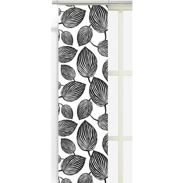 Lyckans Blad Panelgardiner 2-pack- Svart/Vit
