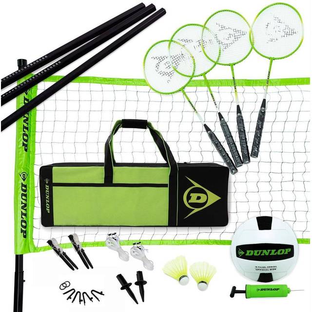 Hall of Games 20-ft Outdoor Volleyball and Badminton Net with Carrying Bag Accessories Set and Adjustable Steel Poles Perfect for Backyards