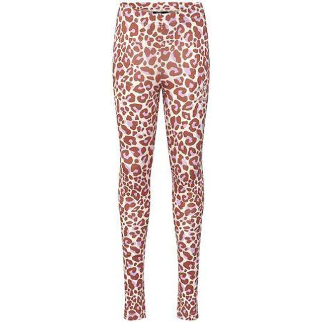 Girls' leggings Hummel Jumpy AOP - Marron