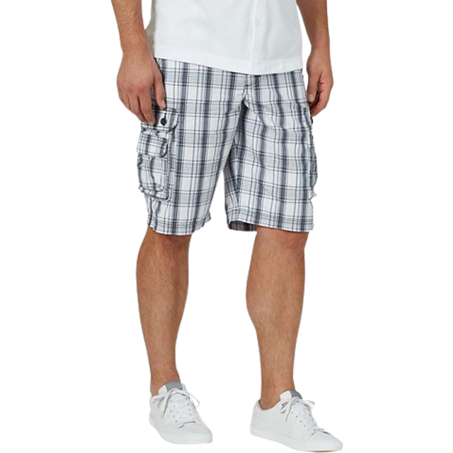 Lee mens Dungarees New Belted Wyoming Cargo Shorts  Blue Mirage Plaid  30 US
