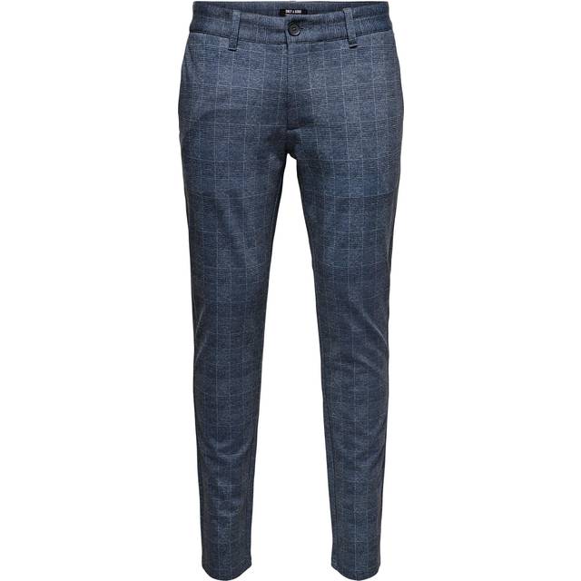 ONLY & SONS Chino byxor ONSMAKR Check Pants HY GW 9887 NOOS, klänning blues, 30W / 32L
