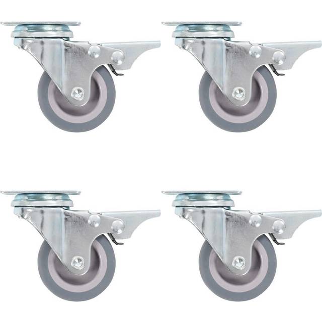 vidaXL Swivel Casters with Double Brakes 4 pcs 50 mm