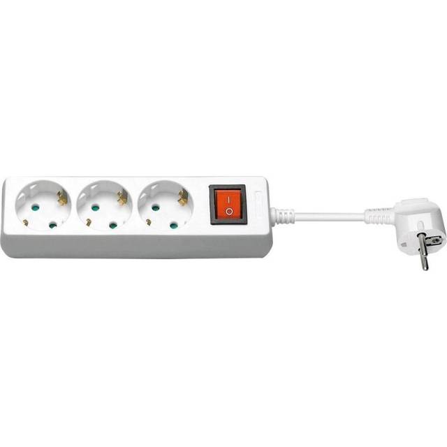 Microconnect gru003w-switch 3-way schuko socket 1.5m white