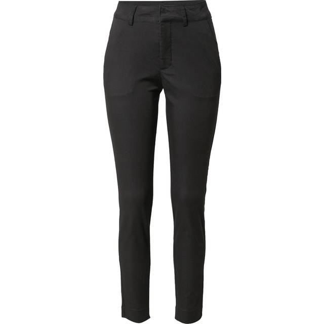KAFFE dam vanliga byxor smal passform casual byxor, svart djup, 34