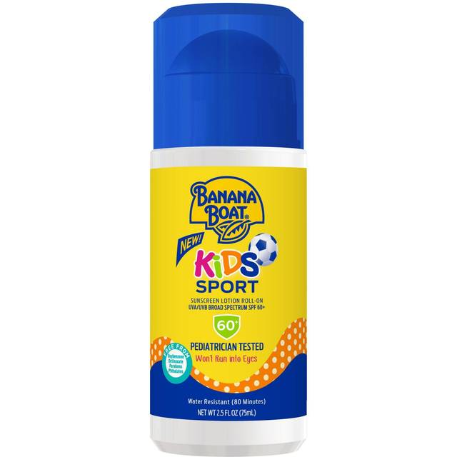 Banana Boat Kids Sport Sunscreen Roll On Lotion SPF 60  2.5oz | Travel Size Sunscreen for Kids  Kids Roll On Sunscreen  Kids Sunblock  Trave