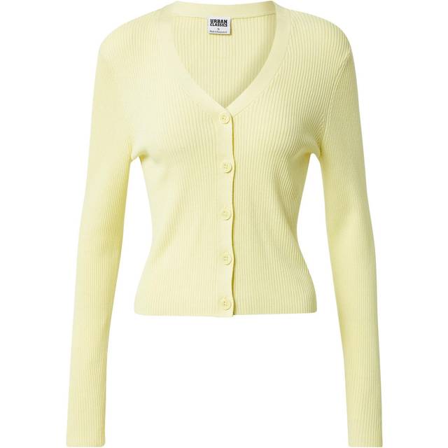 Urban Classics Dam dam kort ribbstickad kofta tröja, Mjuka, XL