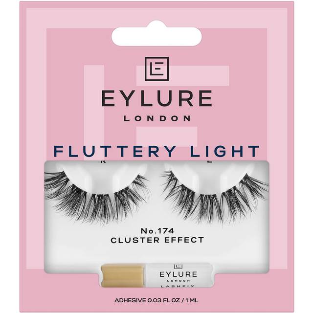 Eylure – Fluttery Light Cluster Effect Lashes – Lösögonfransar - No. 174-Svart/a