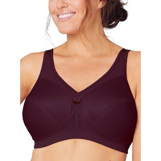 Glamorise Full Figure Plus Size MagicLift Active Wirefree Support Bra - Wine