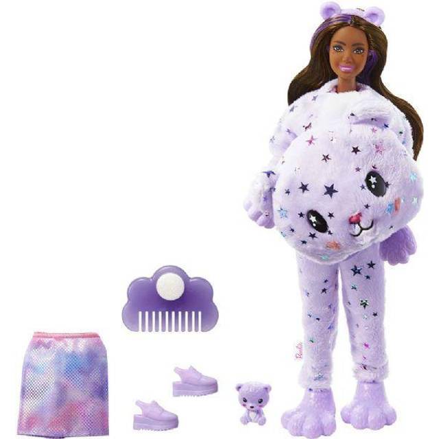 Barbie Cutie Reveal Fantasy Series Doll with Teddy Bear Plush Costume & 10 Surprises Including Mini Pet & Color Change, Gift for Kids 3 Years &