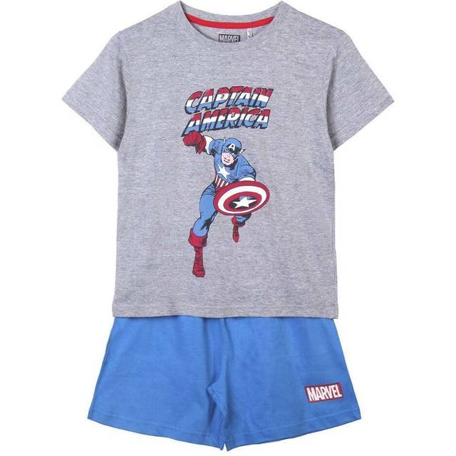 CERDÁ LIFE'S LITTLE MOMENTS 100% bomull 2 delar [ t-shirt + pyjamasbyxor pojkar] - officiell Marvel-licens, grå, 6 år för pojkar, Grå, 6 años