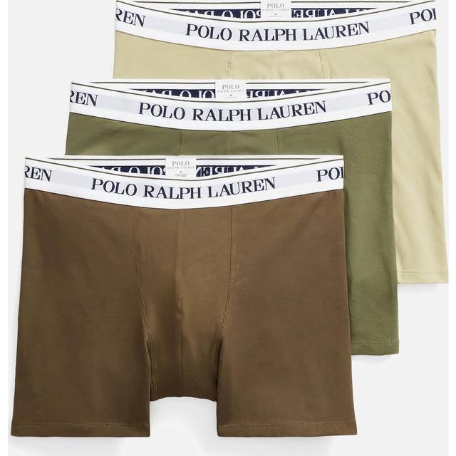 Polo Ralph Lauren Menslogo-waistband Pack of Three Stretch-cotton Boxer Briefs Xl - MULTI