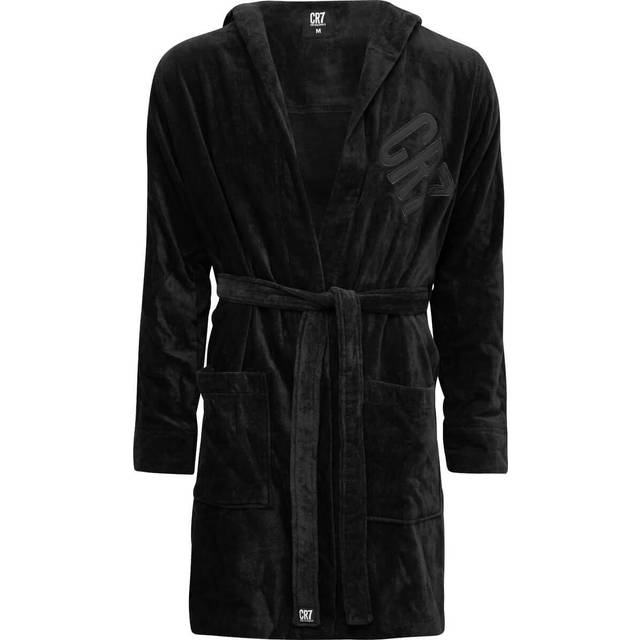 CR7 Cristiano Ronaldo Cotton Bathrobe - Black - Small * Kampanj *