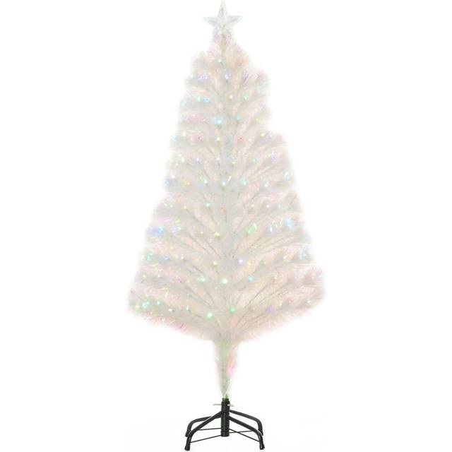 HOMCOM 4ft White Pre-Lit Artificial Christmas Tree | TJ Hughes