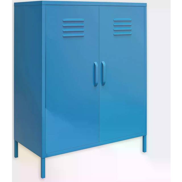 Steel 2 - Door Cabinet Accent Chest - Mint (101.3cm H X 80cm W X 40.1cm D)
