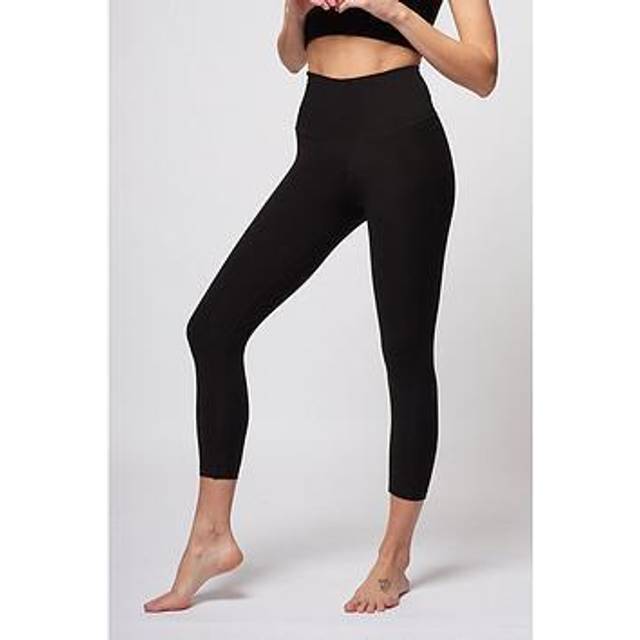 Extra Strong Compression Cropped Leggings with Standard Tummy Control - Black - 10