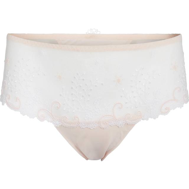 Delice Floral-Embroidered Boyshorts - BLUSH - X-Large