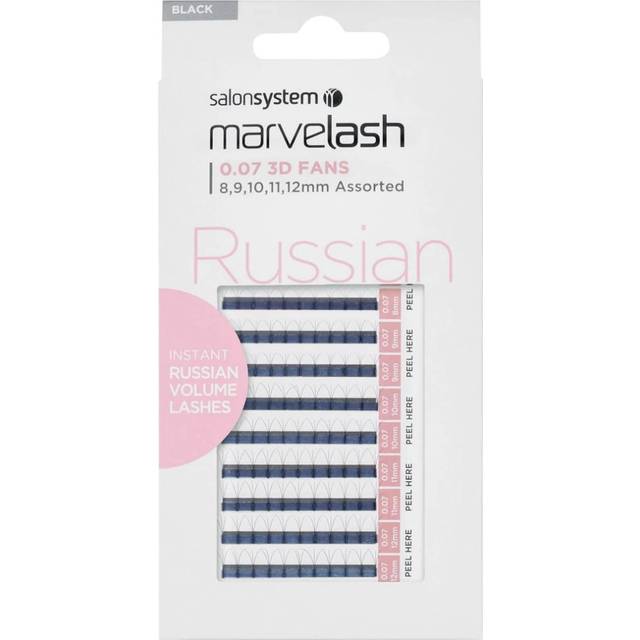 Salon System Marvelash - Russian 0.07 3D Fans - Assorted Lengths (Blac