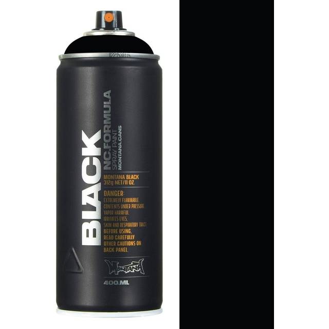 Montana BLACK Spray Paint 400ml BLK 9001 Black