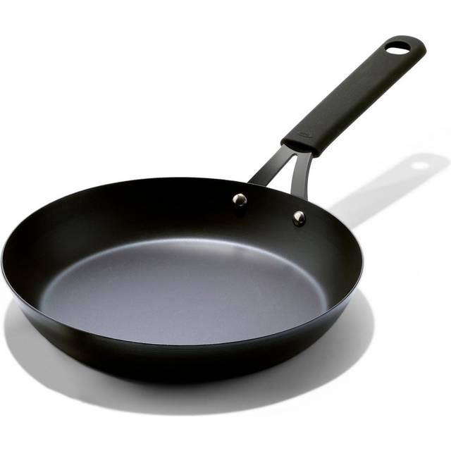 "OXO Obsidian Pre-Seasoned Carbon Steel  10"""" Frying Pan Skillet with R"