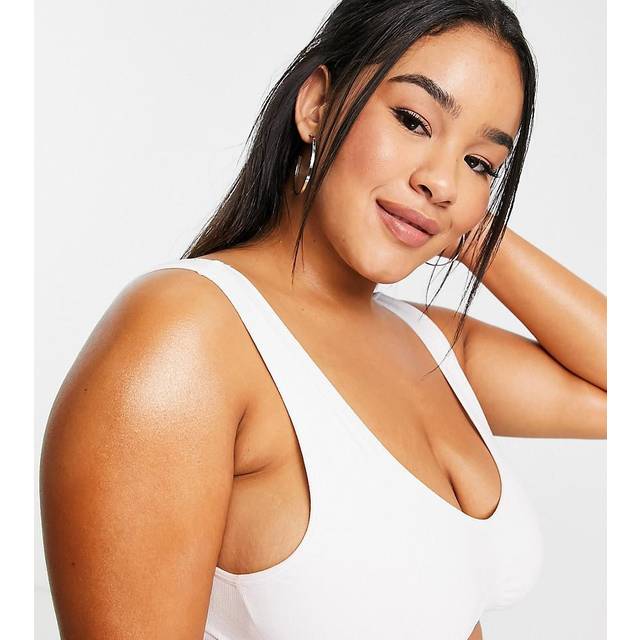 Yours White Seamless Padded Nonwired Bralette - 16