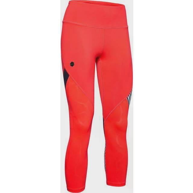 Rush Embossed Shine Crop Tight Leggings - Pink