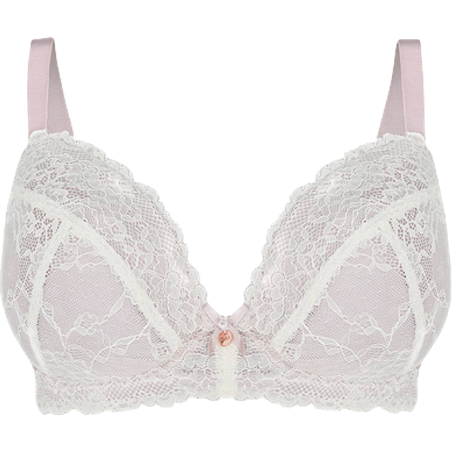 Tonal Lace Underwired Bra - 40DD / Ivory & Nude