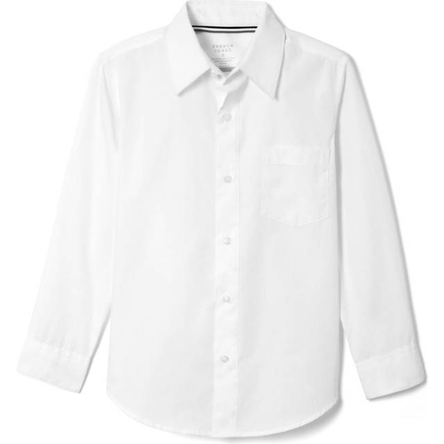 French Toast Boys Expandable Collar Dress With Long Sleeves (Standard & Husky) Button Down Shirt  White  8 US