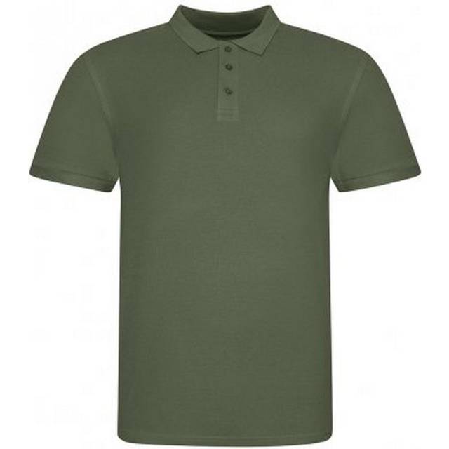 (3XL, Earthy Green) Awdis Mens Piqu Cotton Short-Sleeved Polo Shirt